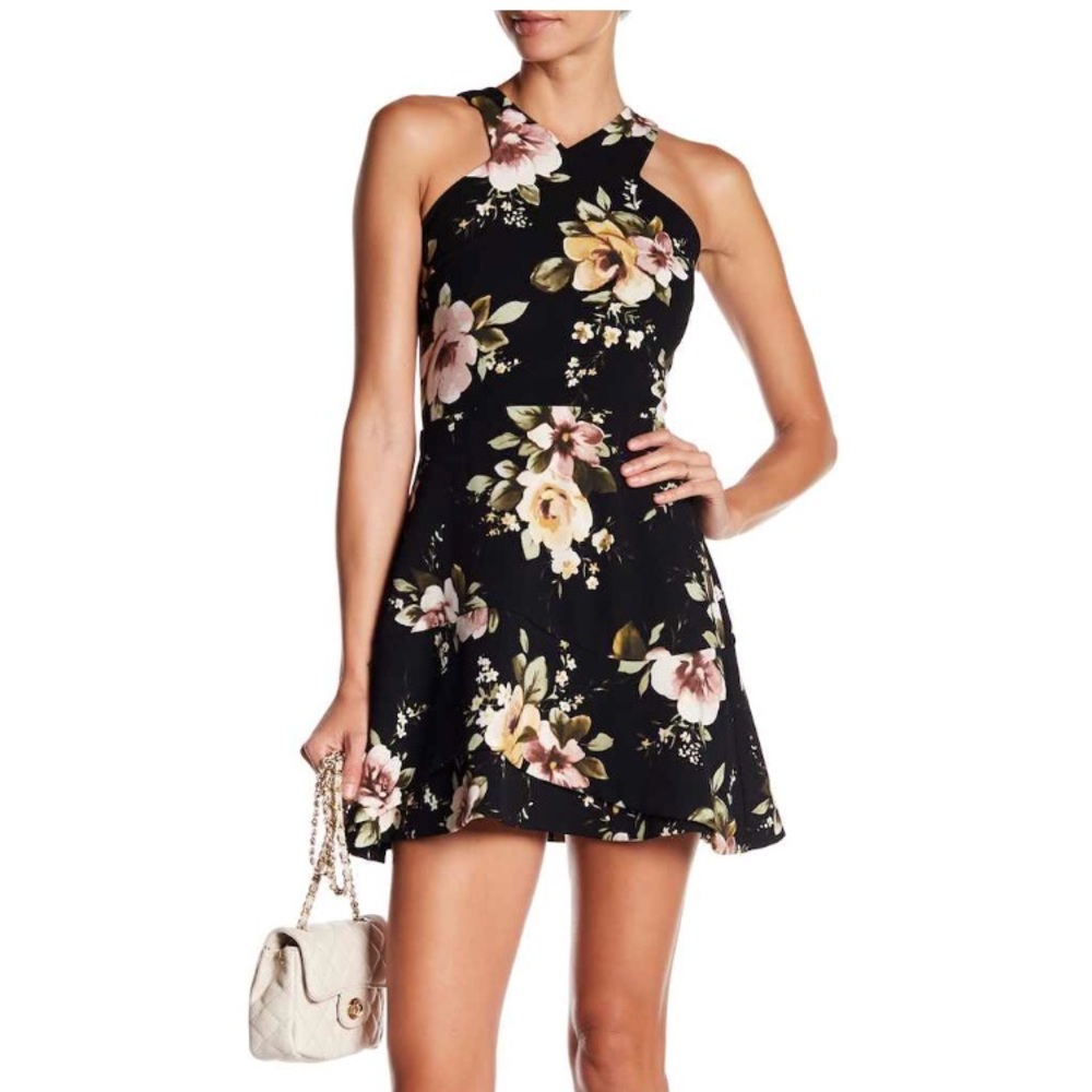 Printed flounced dress🌸